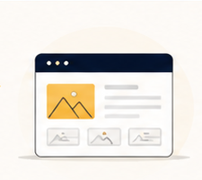 Multi-page business website displayed in a browser window