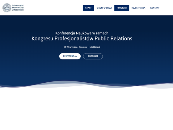 Scientific Conference Website for the Congress of Public Relations Professionals